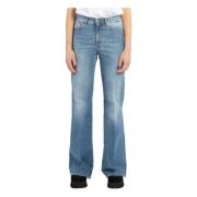 Dondup Wide Jeans Blue, Dam