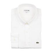 Lacoste Vit Långärmad Skjorta White, Herr