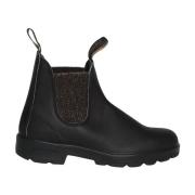 Blundstone Svart läder Chelsea boot med glitter elastik Black, Herr