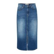 Part Two Denim Skirts Blue, Dam