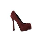 Yves Saint Laurent Vintage Pre-owned Mocka klackskor Red, Dam