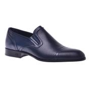 Baldinini Loafer in dark blue perforated calfskin Blue, Herr