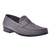 Baldinini Loafer in grey perforated nubuck Gray, Herr