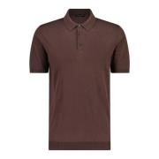 Roberto Collina Polo Shirts Brown, Herr