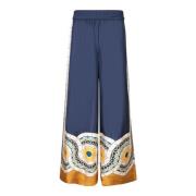 La DoubleJ Wide Trousers Blue, Dam