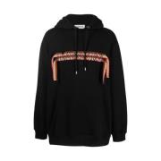 Lanvin Logo-Appliqué Hoodie Black, Herr