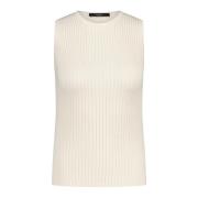 Max Mara Rippad Braida Topp Beige, Dam