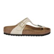 Birkenstock Gizeh Flip Flops Beige, Dam