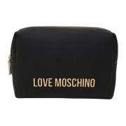 Love Moschino Svart Logga Dragkedja Väska Black, Dam