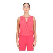 Patrizia Pepe Hybrid Rose Korsad Topp Essential Pink, Dam