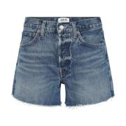 Agolde Denim Shorts Blue, Dam