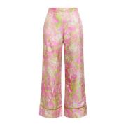 Maliparmi Wide Trousers Pink, Dam