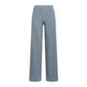 Maliparmi Straight Trousers Blue, Dam