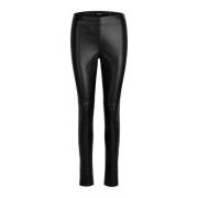 Bruuns Bazaar Leather Trousers Black, Dam