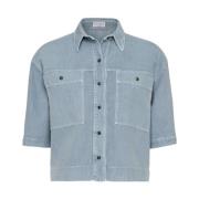 Brunello Cucinelli Shirts Blue, Dam