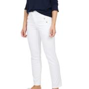 2-Biz Slim-Fit Karcemona Byxor för Kvinnor White, Dam