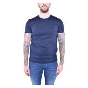 Dondup Marinblå Broderad Logotyp T-shirt Blue, Herr