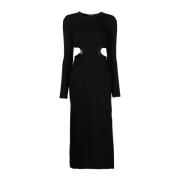 Staud Midi Dresses Black, Dam