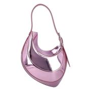 Mugler Rosa Metallic Curve Handväska Pink, Dam