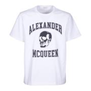 Alexander McQueen Vit Logo Print T-shirt White, Herr