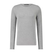 Hannes Roether Round-neck Knitwear Gray, Herr