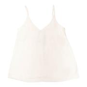 Studio Nicholson Vit Smutsig Cami Topp Beige, Dam