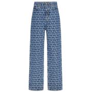 Valentino Wide Trousers Blue, Dam