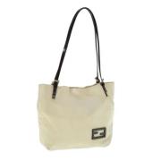 Fendi Vintage Pre-owned Canvas axelremsvskor Beige, Dam