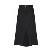 Msgm Denim Skirts Black, Dam