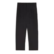 Dondup Wide Trousers Black, Dam