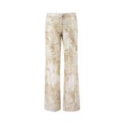 Ermanno Scervino Wide Trousers Beige, Dam