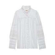 Zadig & Voltaire Trevy Tomboy Skjorta Svart Bomull Blus White, Dam