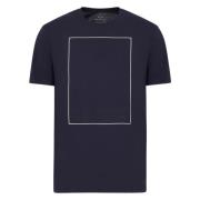 Armani Exchange U MM Giro Logo Quadro T-shirt Blue, Herr