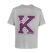 Kenzo K Print T-Shirt Gray, Herr