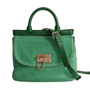 Dolce & Gabbana Pre-owned Pre-owned Raffia axelremsvskor Green, Dam