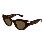 Alexander McQueen Am0442S Solglasögon Svart Brown, Dam