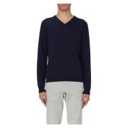 Zanone V-neck Knitwear Blue, Herr