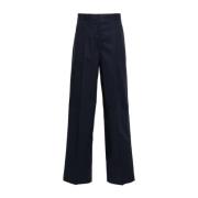 Officine Générale Wide Trousers Blue, Dam