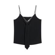 Luisa Cerano Sidens Top Black, Dam