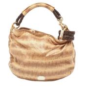 Jimmy Choo Pre-owned Pre-owned Tyg handvskor Beige, Dam