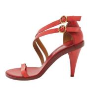 Chloé Pre-owned Pre-owned Laeder sandaler Red, Dam