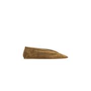 Le Monde Beryl Brun Mocka Luna Slipper Ballerina Beige, Dam