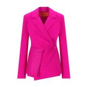 Stine Goya Fuchsia Blazer med Reverskrage Pink, Dam