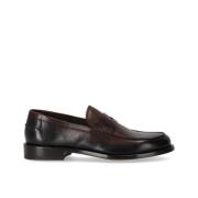 Doucal's Brun läder Harley Caffé loafer Brown, Herr