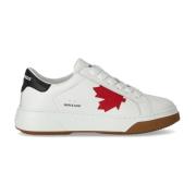 Dsquared2 Vit Maple Leaf Läder Sneaker White, Herr