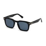 Tom Ford Snygga Solglasögon med Plastbåge Black, Dam