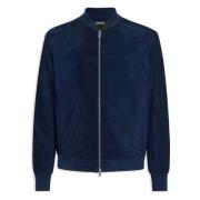 Ermenegildo Zegna Bomber Jackets Blue, Herr