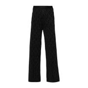 Palm Angels Wide Trousers Black, Dam
