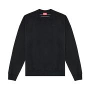 Diesel Svart Sweater Strapoval Stickat Black, Herr