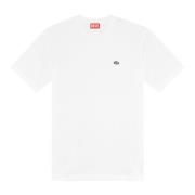 Diesel T-shirt med oval D-patch White, Herr